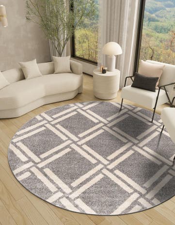 6' x 6' Trellis Round Rug