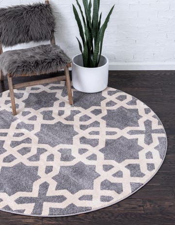 3' 3 x 3' 3 Trellis Round Rug