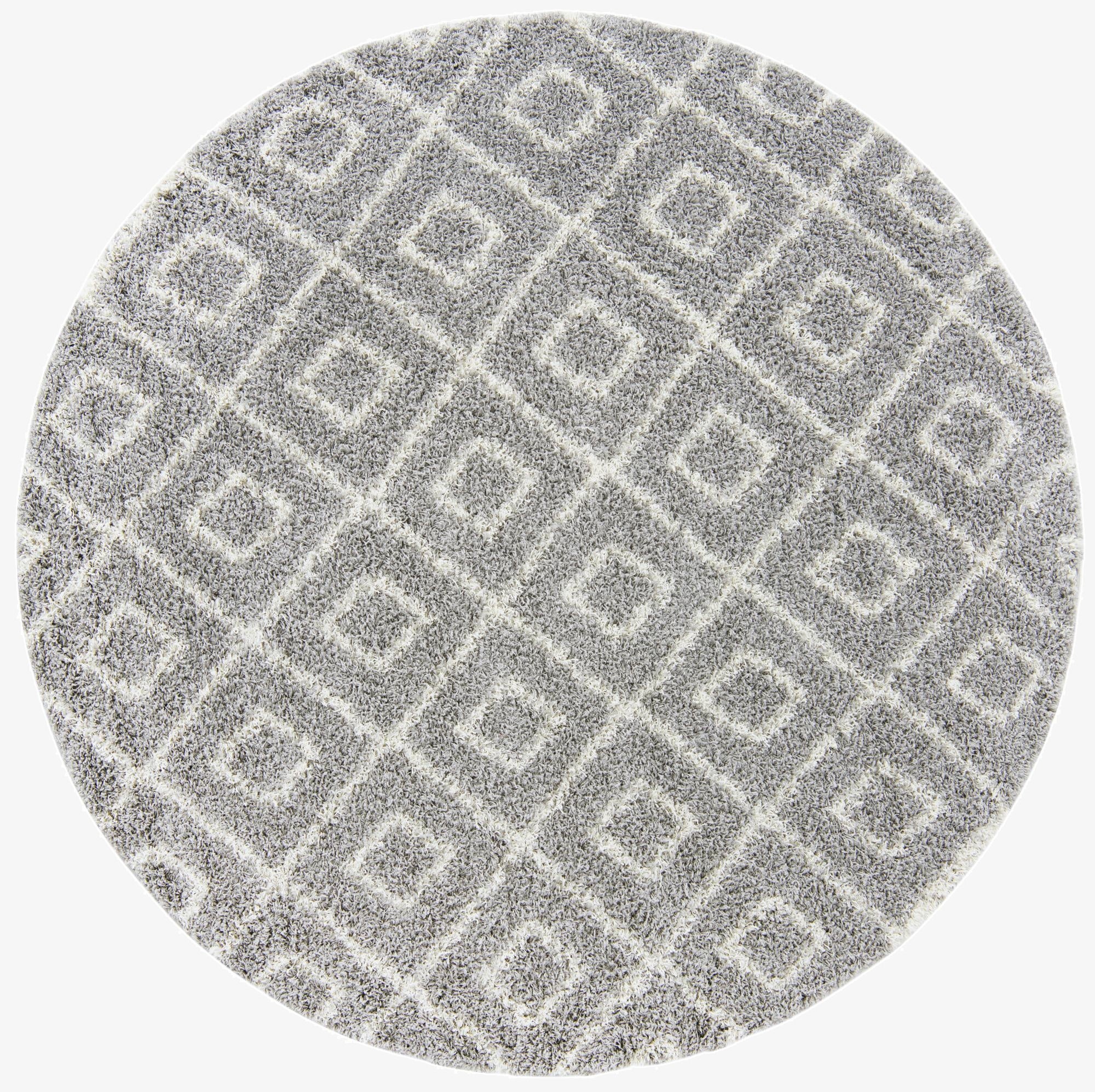 Primary image 7' 10 x 7' 10 Trellis Shag Round Rug