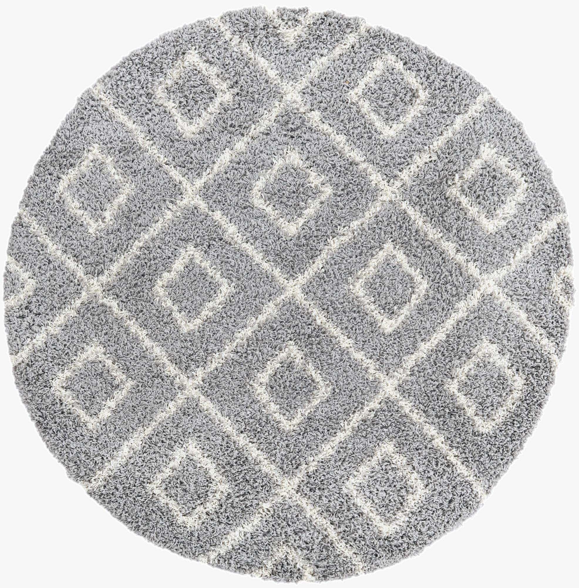 Primary image 5' 3 x 5' 3 Trellis Shag Round Rug