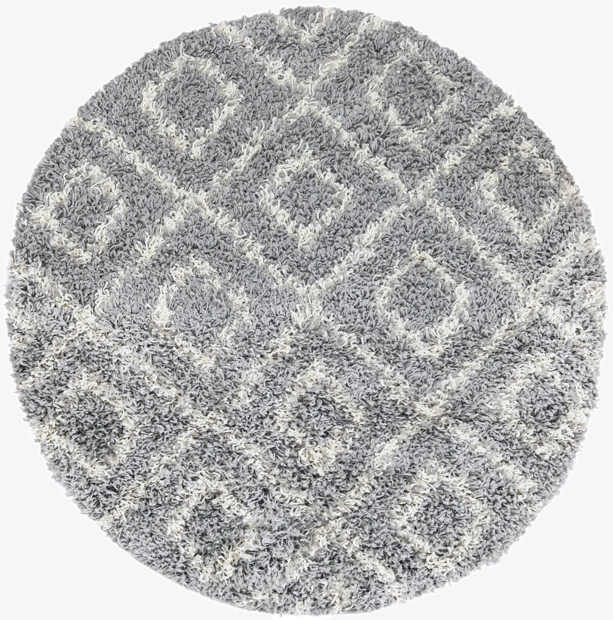 3' 3 x 3' 3 Trellis Shag Round Rug