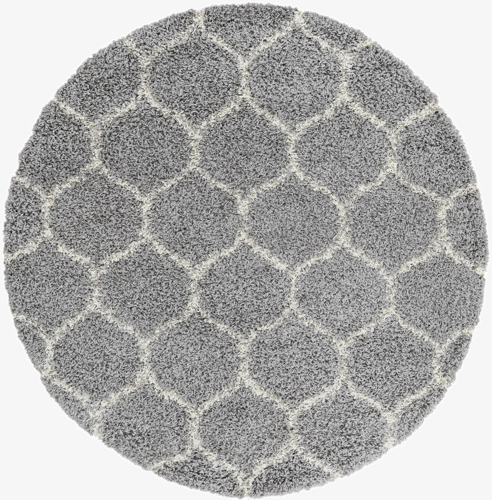 5' 3 x 5' 3 Trellis Shag Round Rug