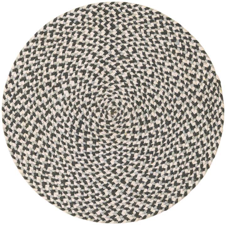 2' x 2' Handmade Tweed Braided Jute Round Rug
