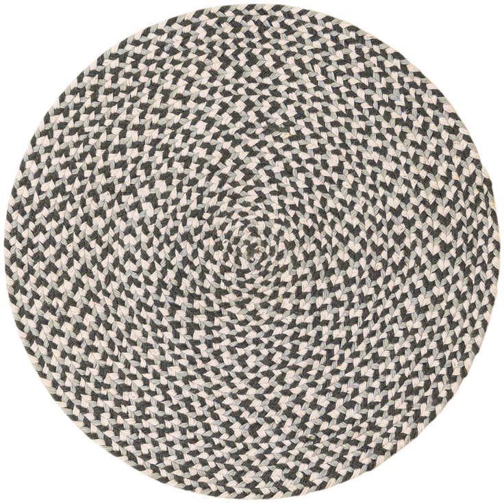 Detail image of 2' x 2' Handmade Tweed Braided Jute Round Rug