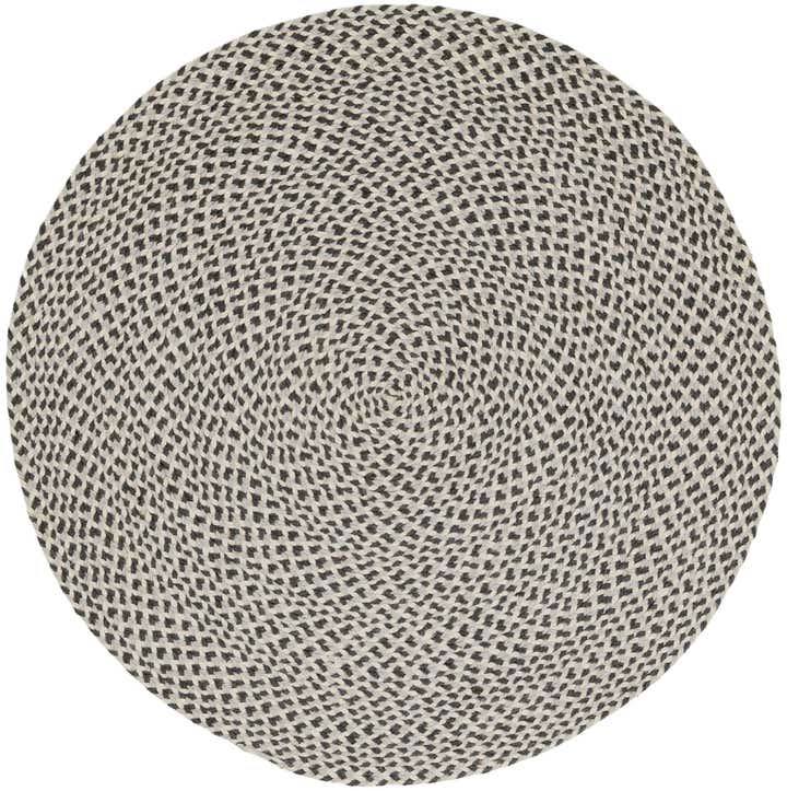 3' 1 x 3' 1 Handmade Tweed Braided Jute Round Rug