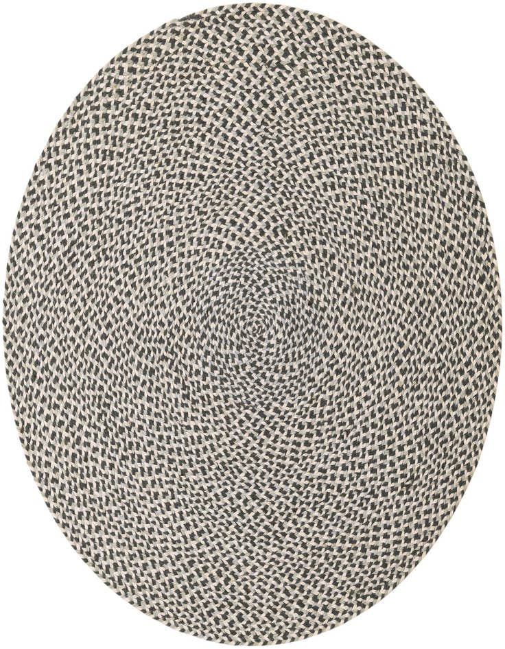 Detail image of 4' 1 x 4' 1  Hand Tweed Braided Jute Round Rug