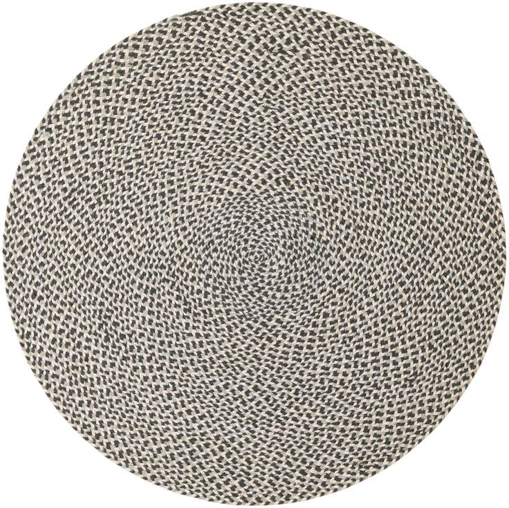Detail image of 4' 1 x 4' 1 Handmade Tweed Braided Jute Round Rug