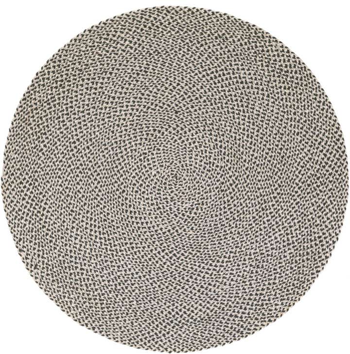5' 1 x 5' 1 Handmade Tweed Braided Jute Round Rug