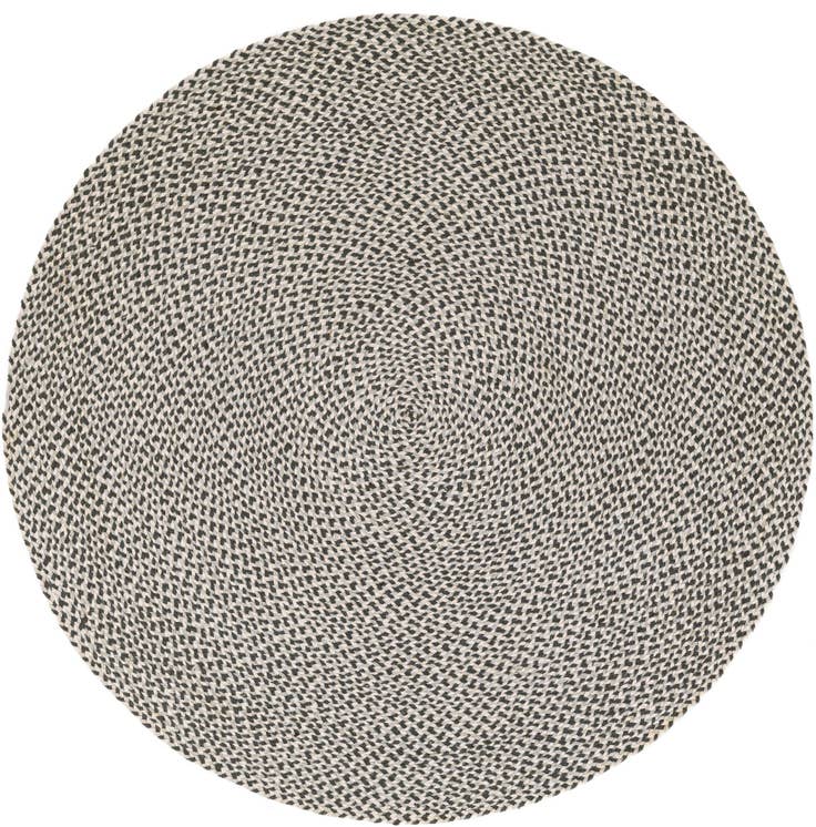 Detail image of 5' 1 x 5' 1 Handmade Tweed Braided Jute Round Rug