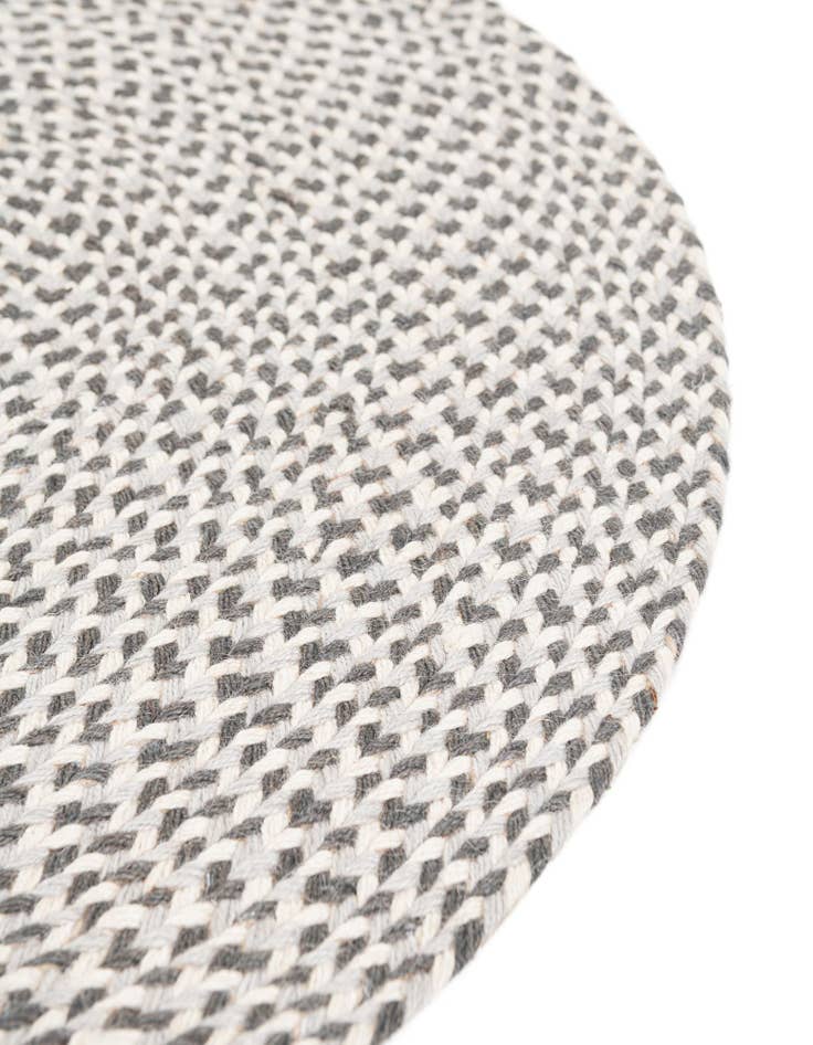 Detail image of 2' x 2' Handmade Tweed Braided Jute Round Rug