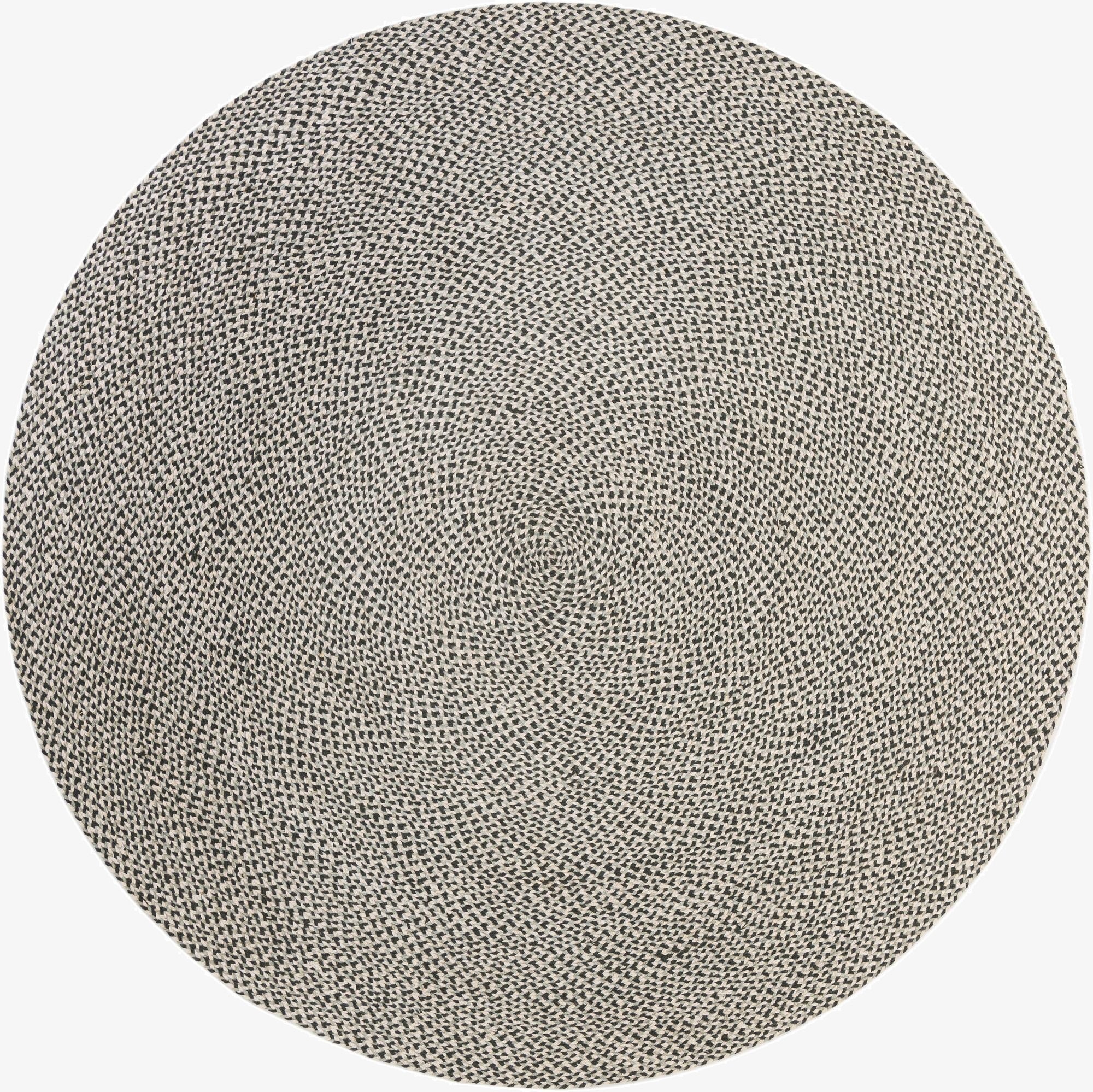 7' 10 x 7' 10  Hand Tweed Braided Jute Round Rug