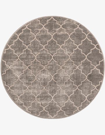 Jill Zarin Gray Uptown Lincoln Center Round Rug