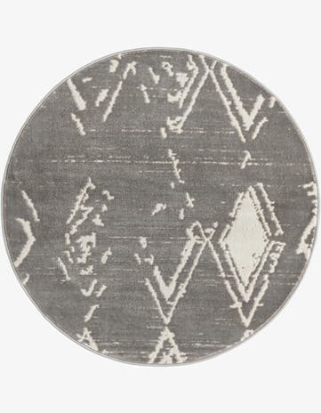 Jill Zarin Gray Uptown Carnegie Hill Round Rug