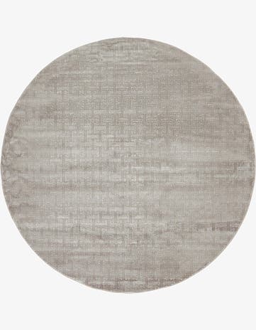 Gray Uptown Park Avenue Round Rug