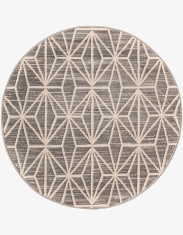 Jill Zarin Gray Uptown Fifth Avenue Round Rug