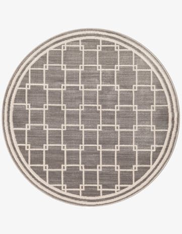 Jill Zarin Gray Metropolitan Uptown Round Rug