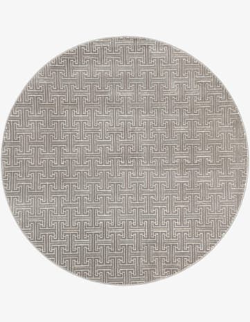 Jill Zarin Gray Uptown Park Avenue Round Rug