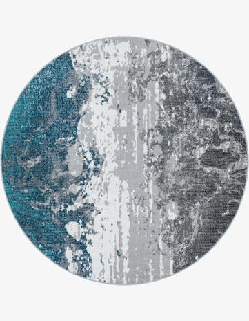 Gray Valencia Round Rug