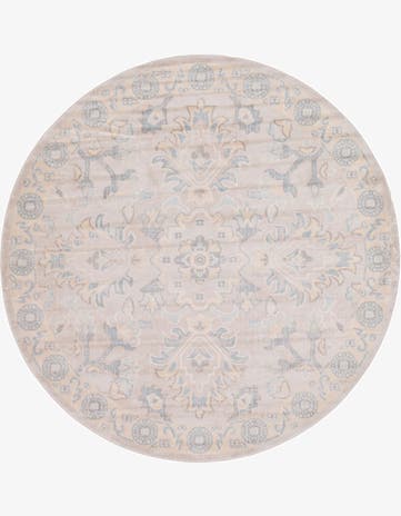 Gray Victoria Round Rug