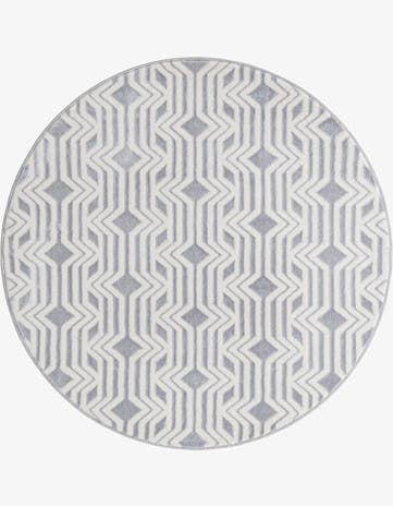 Gray Vince Camuto Round Rug