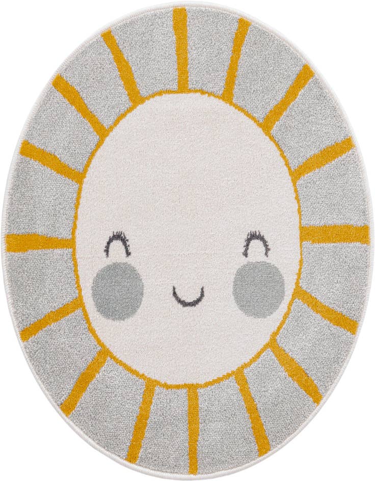 Detail image of 3' 3 x 3' 3 Sun Whimsy Kids Round Rug