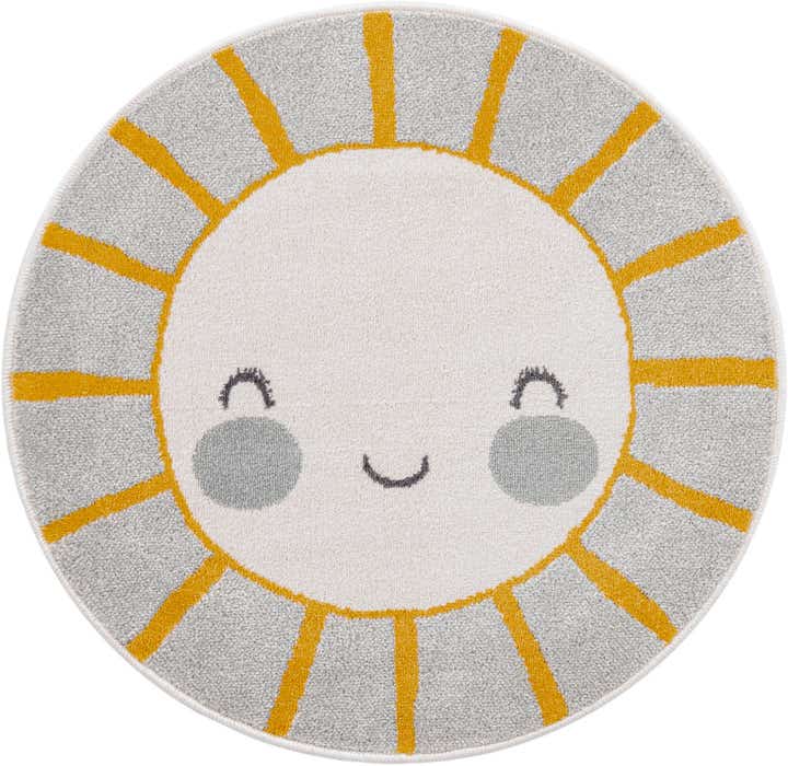 100cm x 100cm Sun Whimsy Kids Tapis Rond