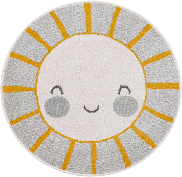 Vue détaillée : 100cm x 100cm Sun Whimsy Kids Tapis Rond