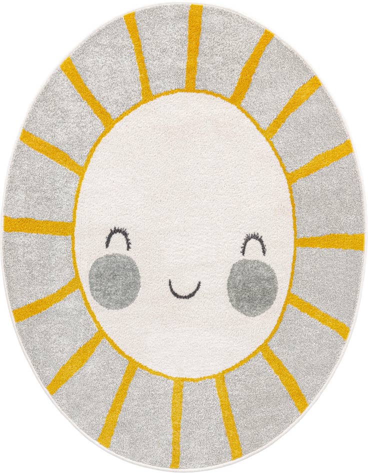 Detail image of 5' 3 x 5' 3 Sun Whimsy Kids Round Rug