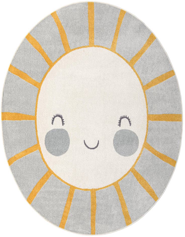 Detail image of 7' 10 x 7' 10 Sun Whimsy Kids Round Rug