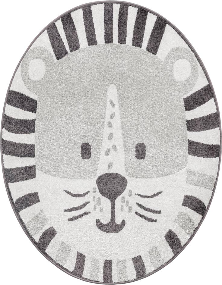 Detail image of 5' 3 x 5' 3 Cat Whimsy Kids Round Rug