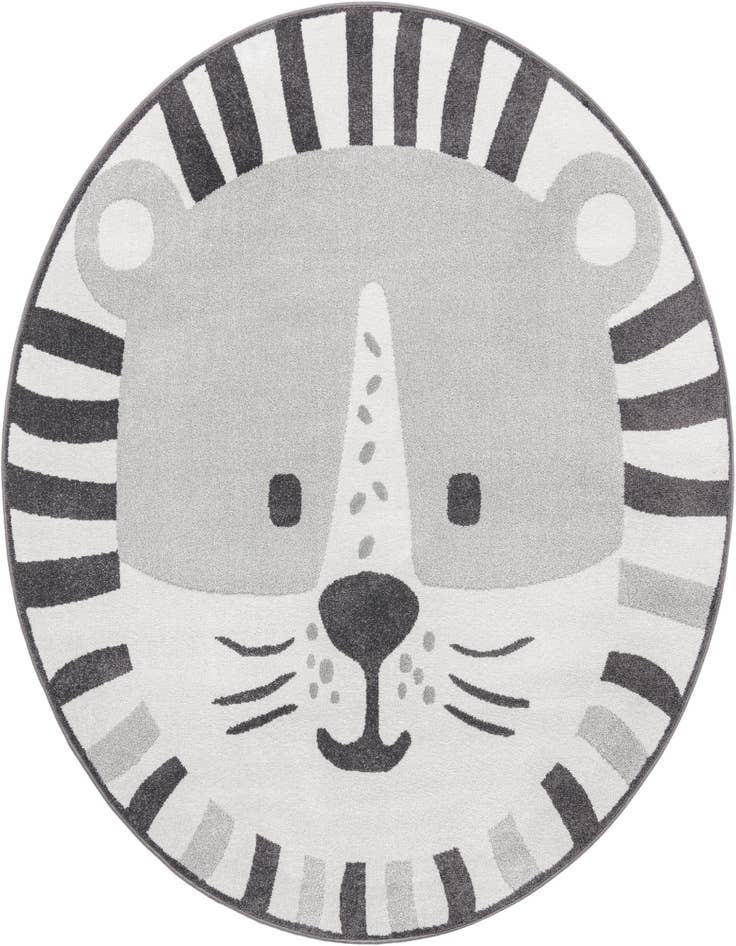 Detail image of 7' 10 x 7' 10 Cat Whimsy Kids Round Rug