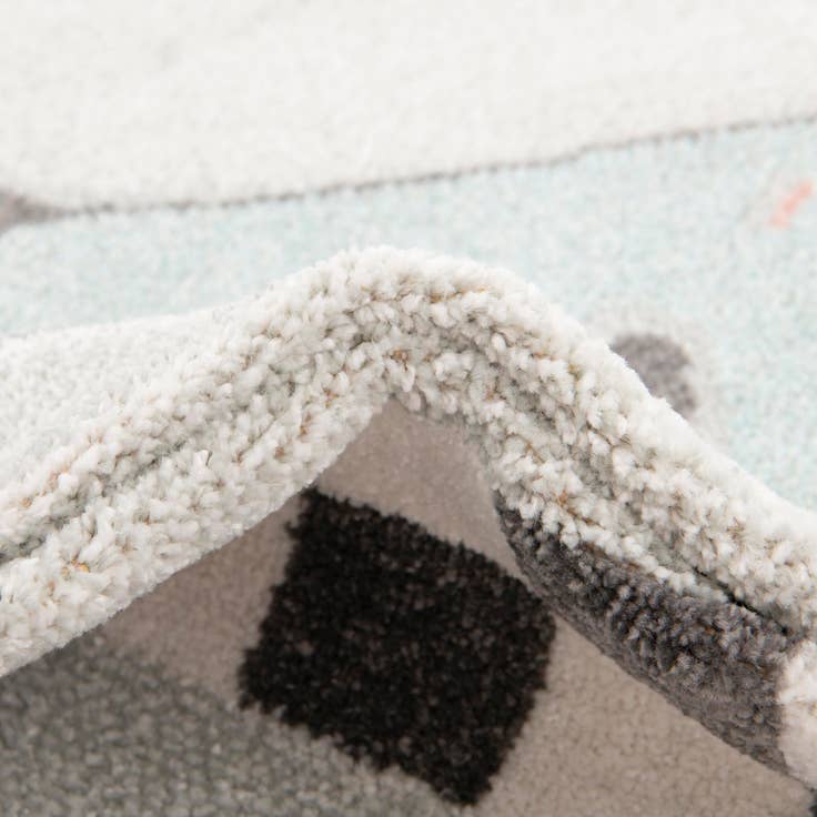 Detail image of 5' 3 x 5' 3 Racecar Whimsy Kids Round Rug