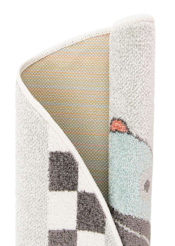 5' 3 x 5' 3 Racecar Whimsy Kids Round Rug