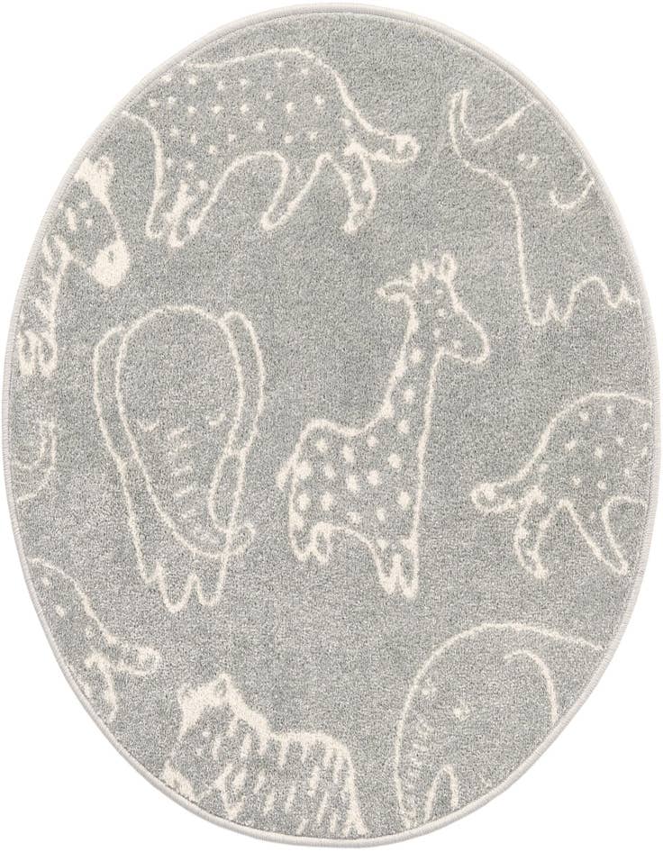Detail image of 3' 3 x 3' 3 Animals Whimsy Kids Round Rug