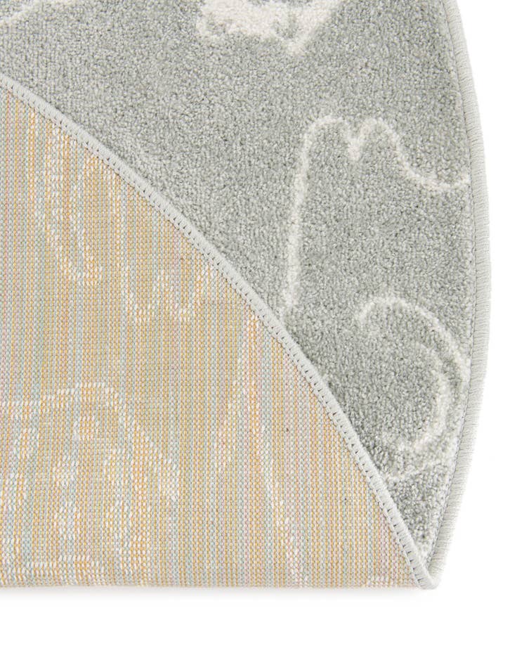 Detail image of 5' 3 x 5' 3 Animals Whimsy Kids Round Rug