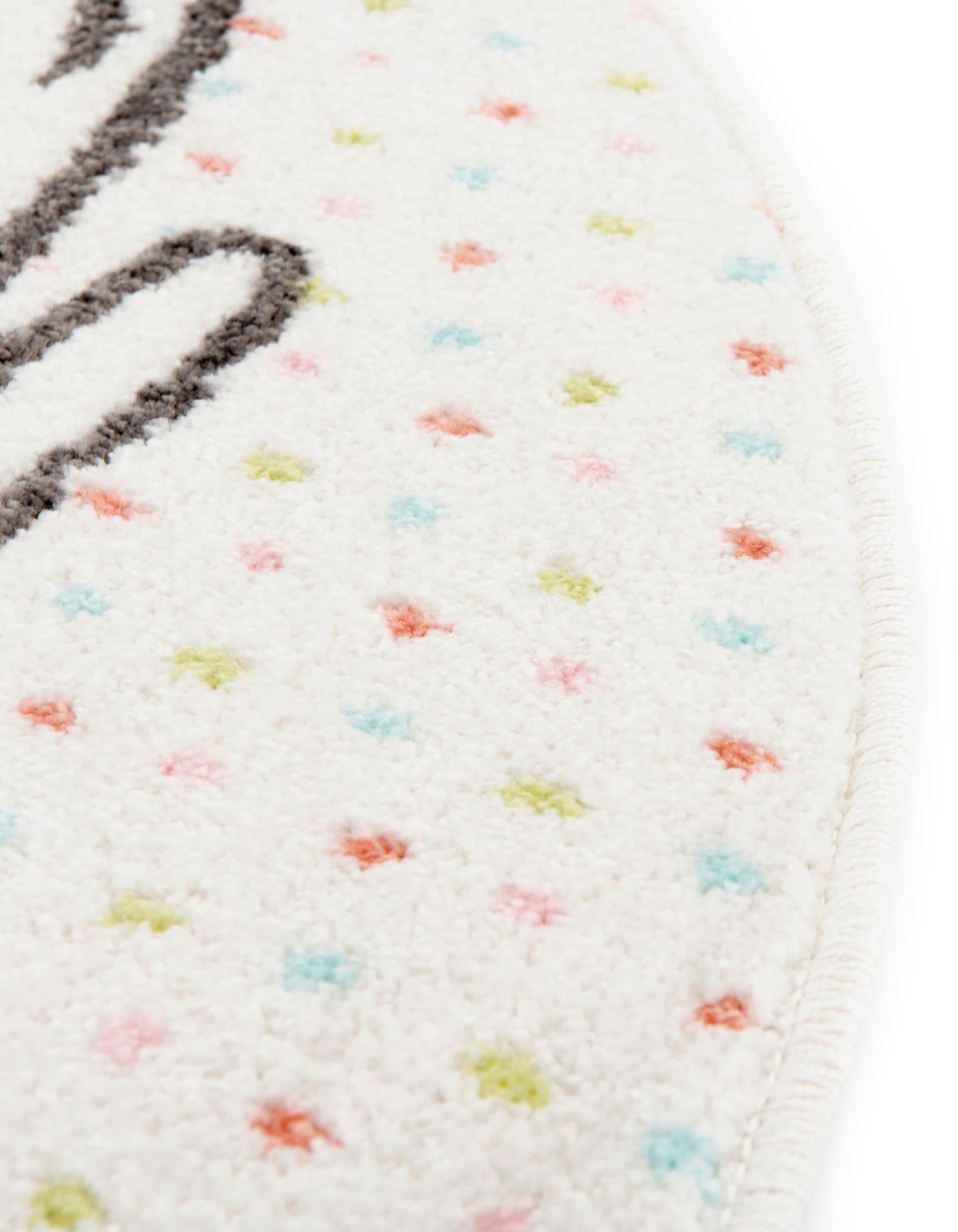 5' 3 x 5' 3 Whale Whimsy Kids Round Rug