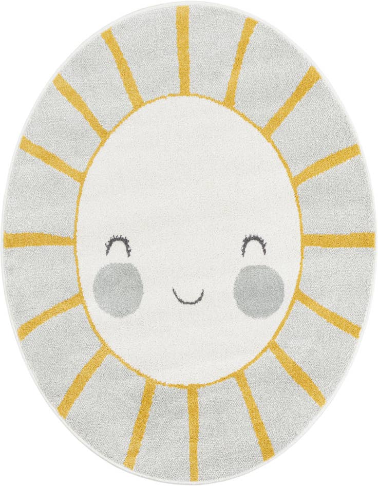 Detail image of 4' 1 x 4' 1 Sun Whimsy Kids Round Rug