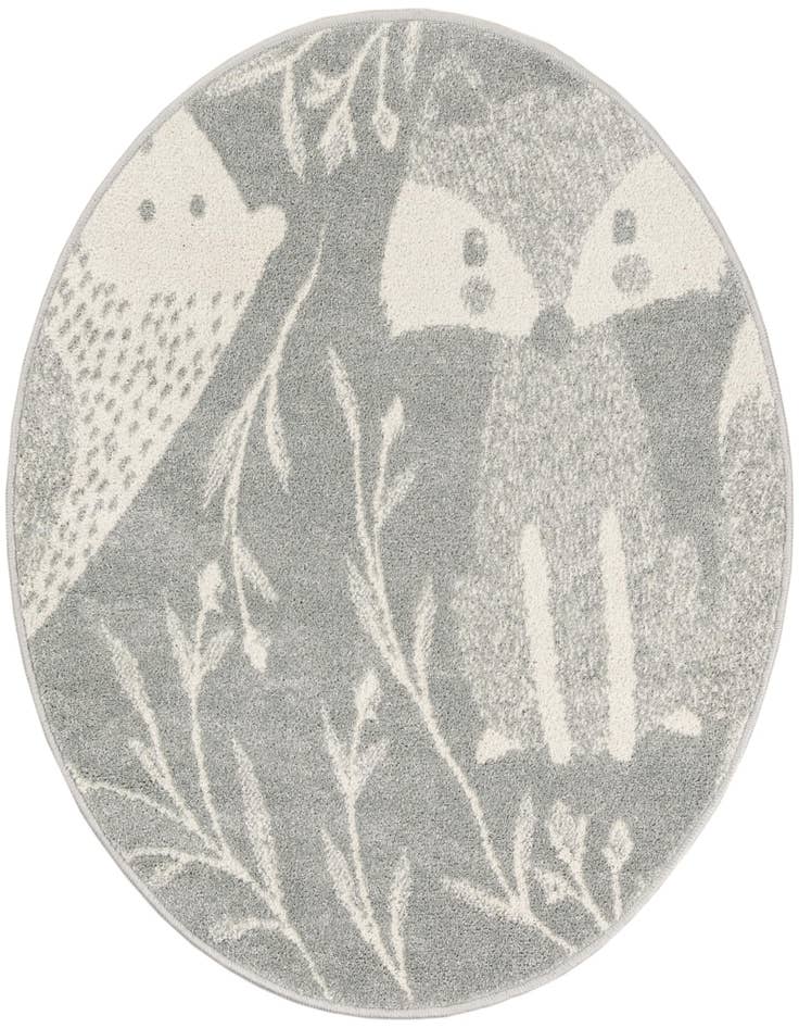 Detail image of 3' 3 x 3' 3 Animals Whimsy Kids Round Rug