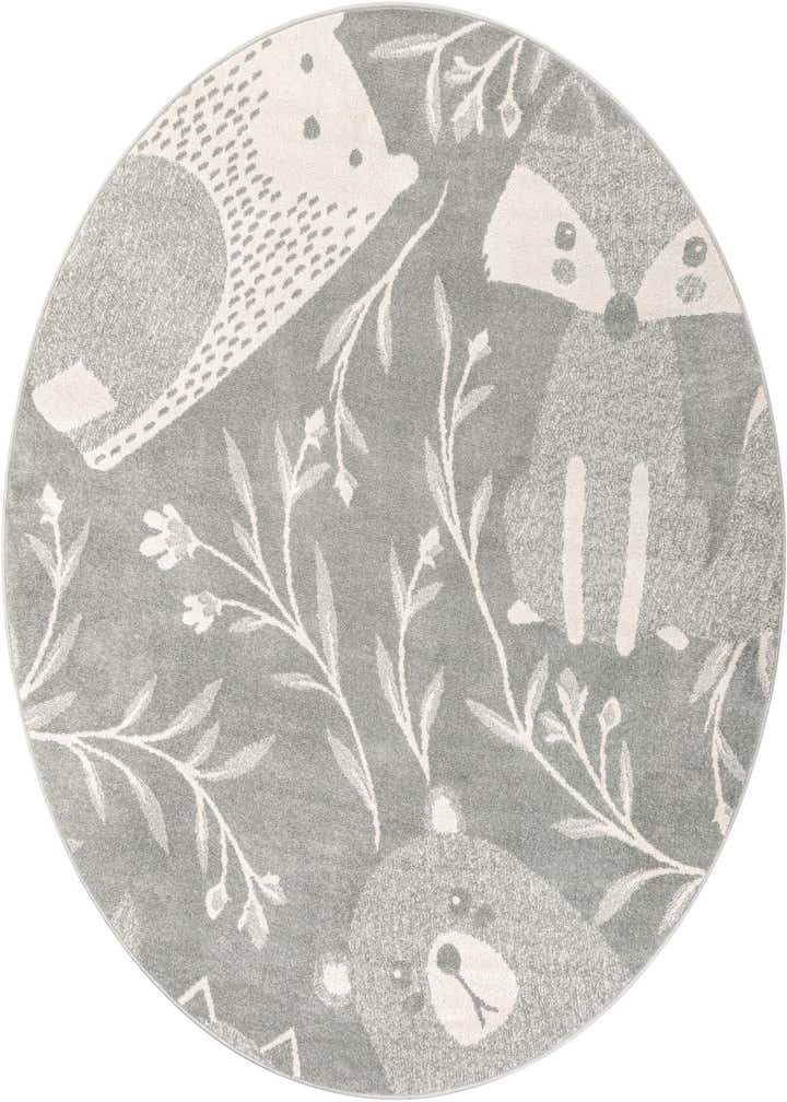 7' 10 x 7' 10 Animals Whimsy Kids Round Rug