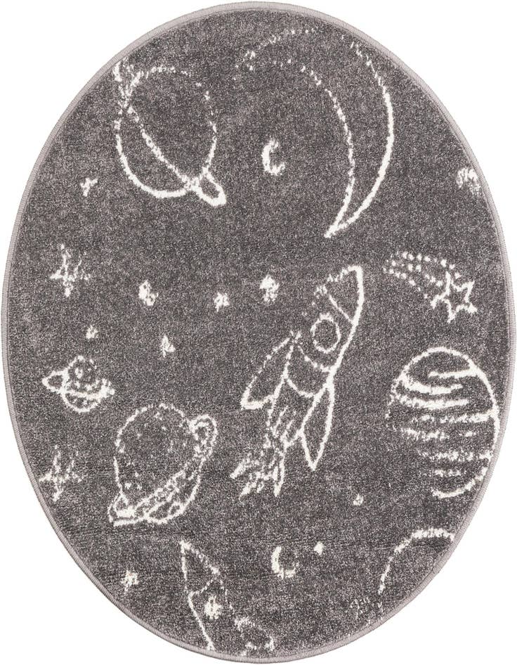 Detail image of 3' 3 x 3' 3 Planets Whimsy Kids Round Rug
