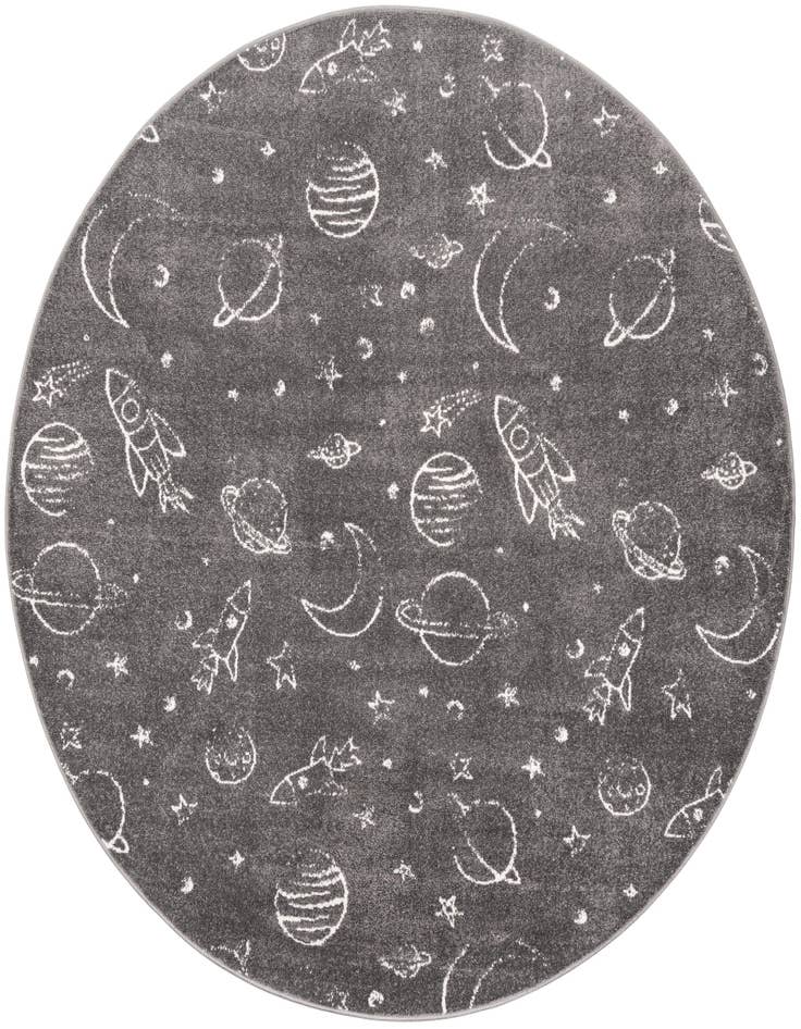 Detail image of 7' 10 x 7' 10 Planets Whimsy Kids Round Rug