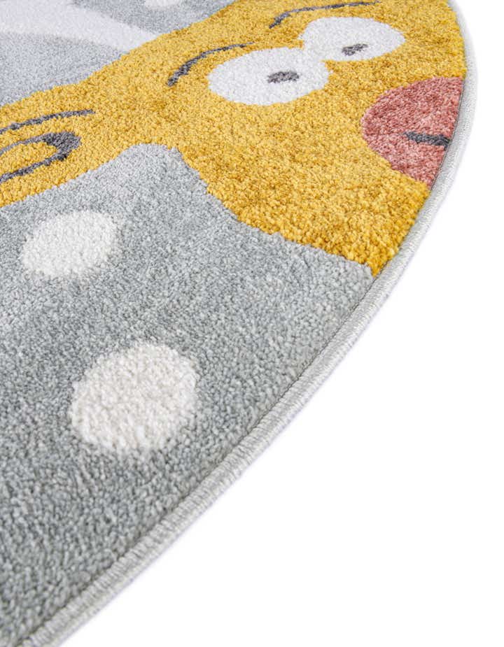 5' 1 x 5' 1 Reindeer Whimsy Kids Round Rug