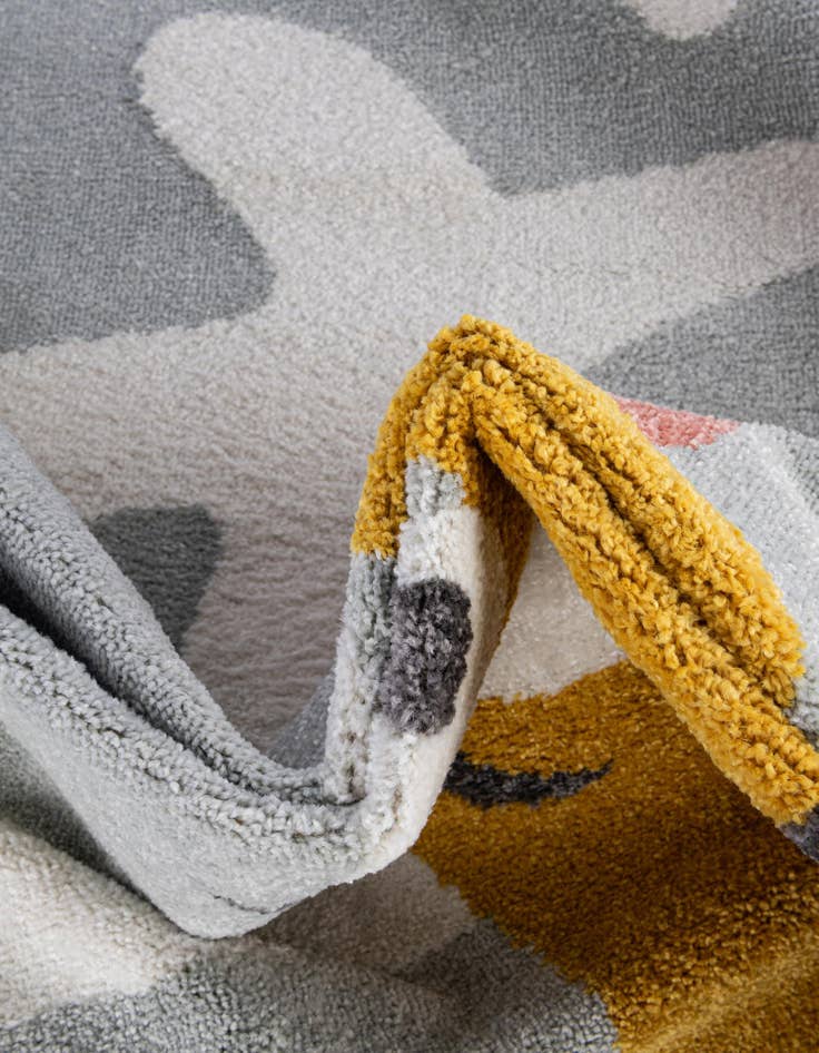 Detail image of 3' 3 x 3' 3 Reindeer Whimsy Kids Round Rug