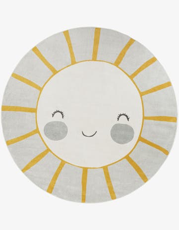 10' x 10' Sun Whimsy Kids Round Rug