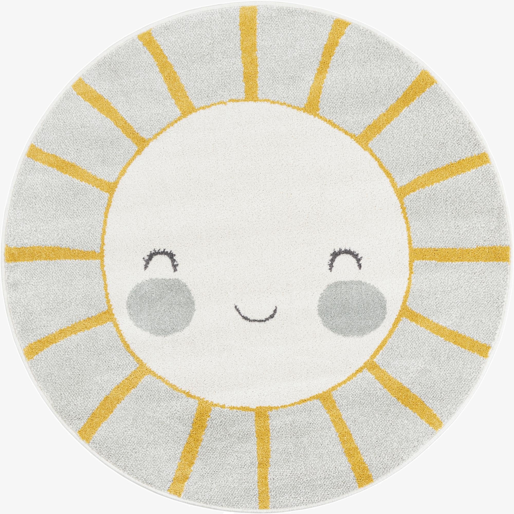 4' 1 x 4' 1 Sun Whimsy Kids Round Rug