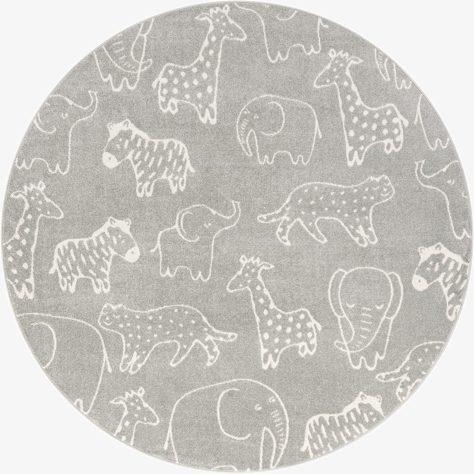 7' x 7' Whimsy Kids Round Rug