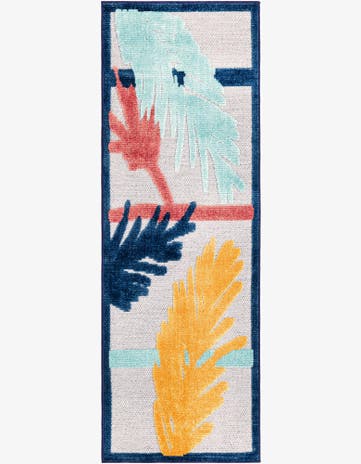 Gray Easy-Clean Belize Indoor / Outdoor Runner Rug