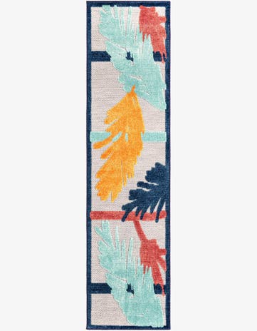 Gray Easy-Clean Belize Indoor / Outdoor Runner Rug