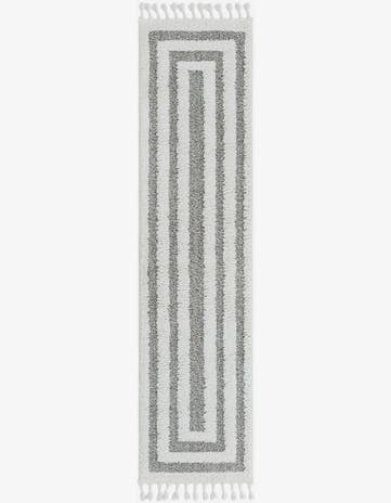 Gray Boho Runner Rug