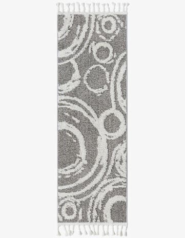 Gray Boho Runner Rug